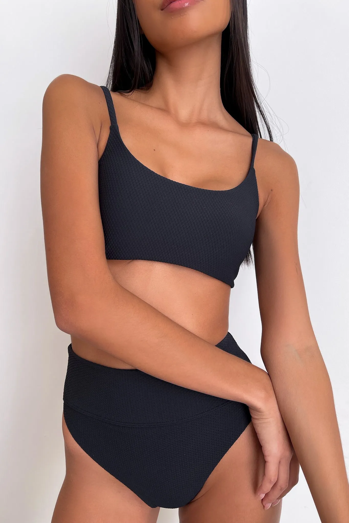 Lou Top Black Waffle