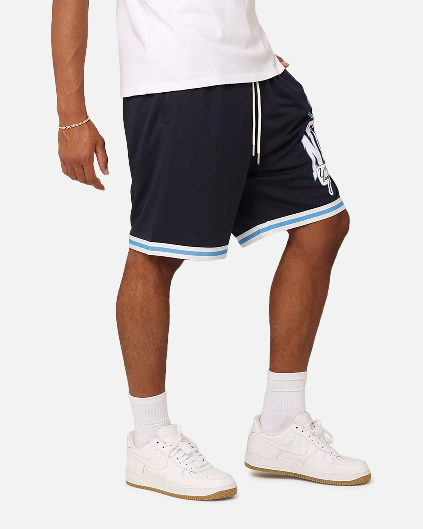 Majestic Athletic New York Yankees Wordmark Mesh Shorts Seaborn