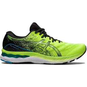 Men's Asics GEL-Nimbus 23, Hazard Green/Black, 9 D Medium