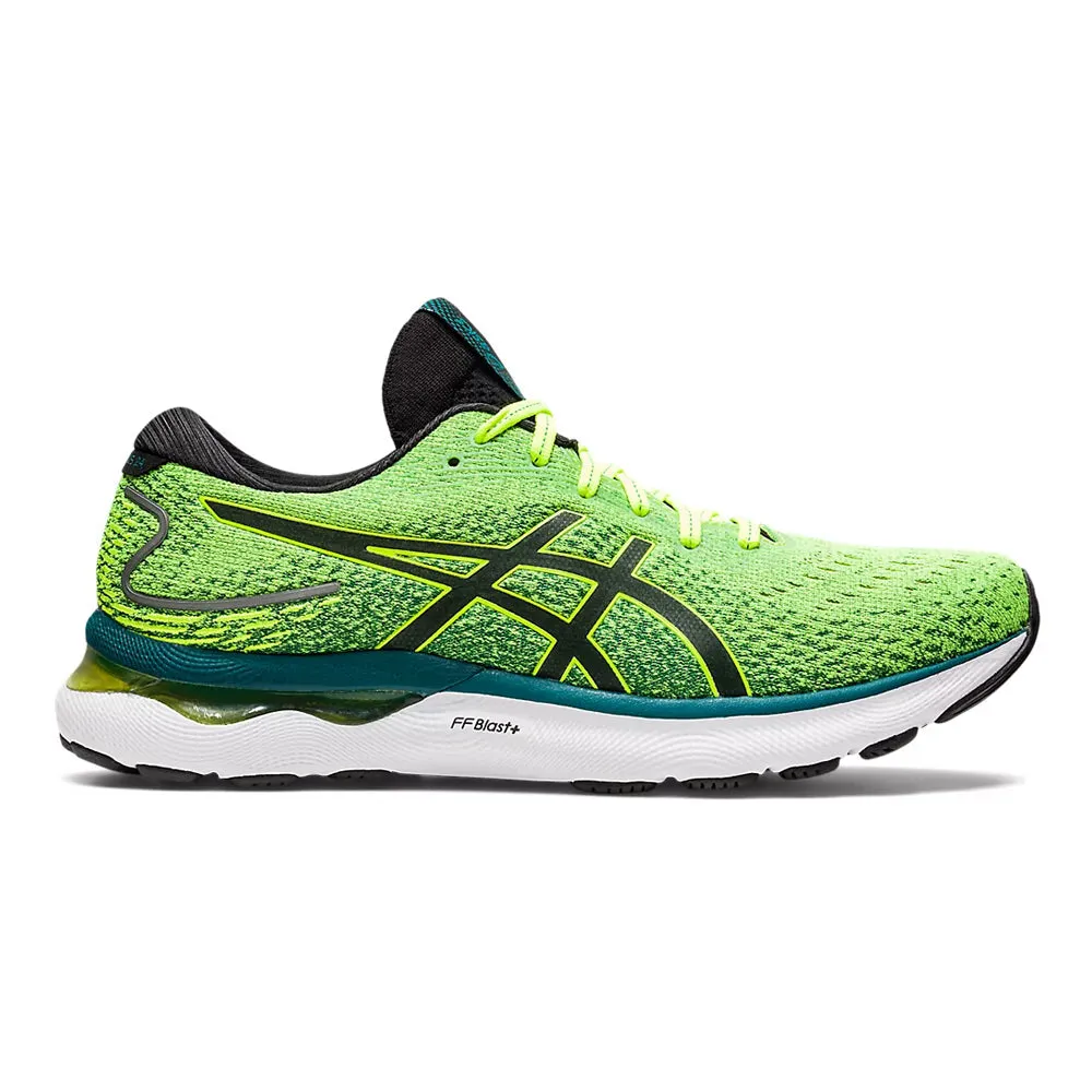 Men's Asics GEL-Nimbus 24, Safety Yellow/Black, 11.5 D Medium