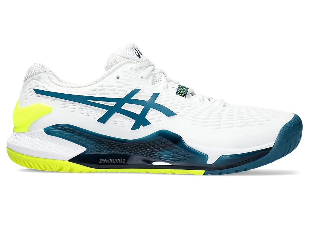 Men's Asics Gel-Resolution 9, White/Restful Teal, 11.5 D Medium