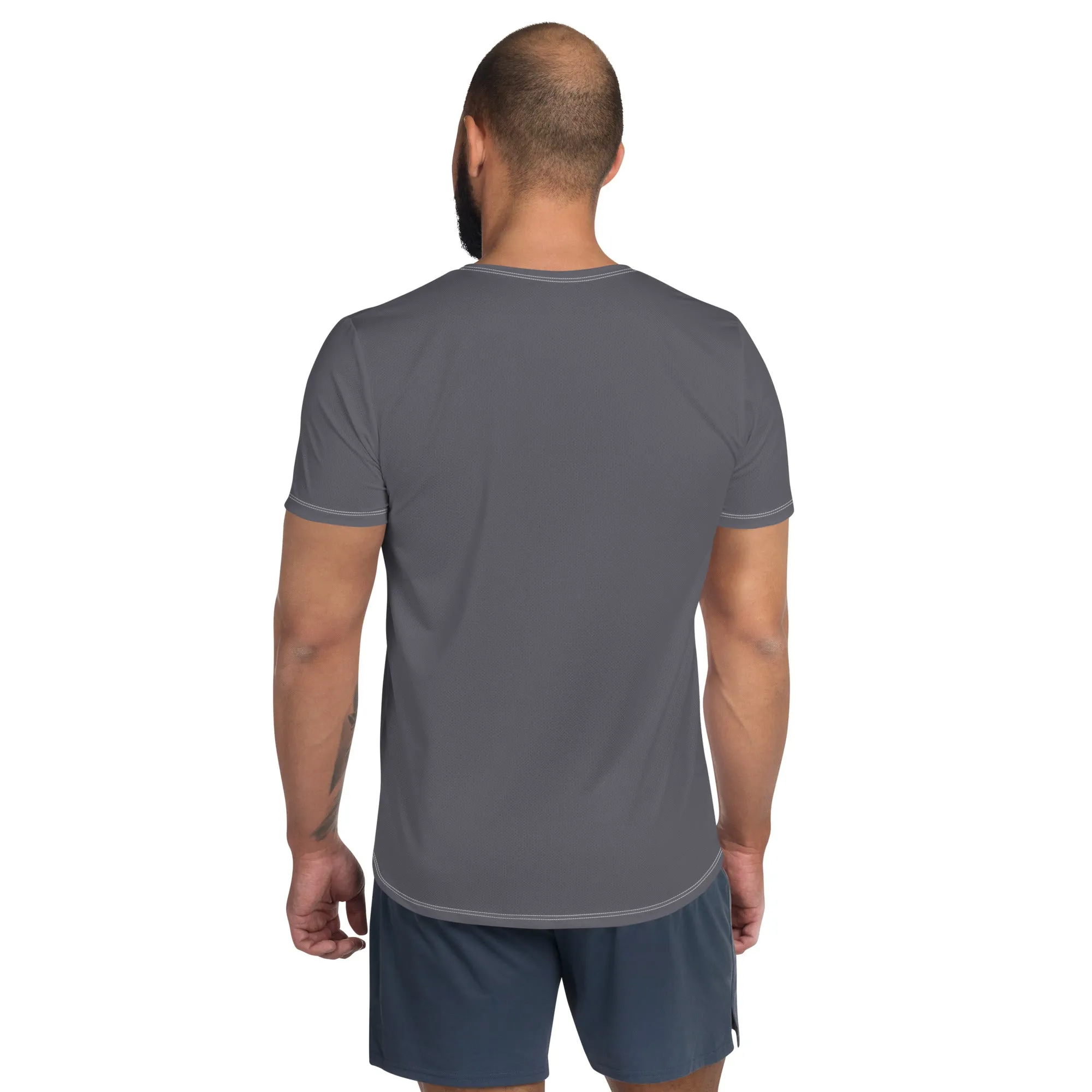 Men's Rash Guard - Lightweight Solid Color Short Sleeve Training Top - Charcoal