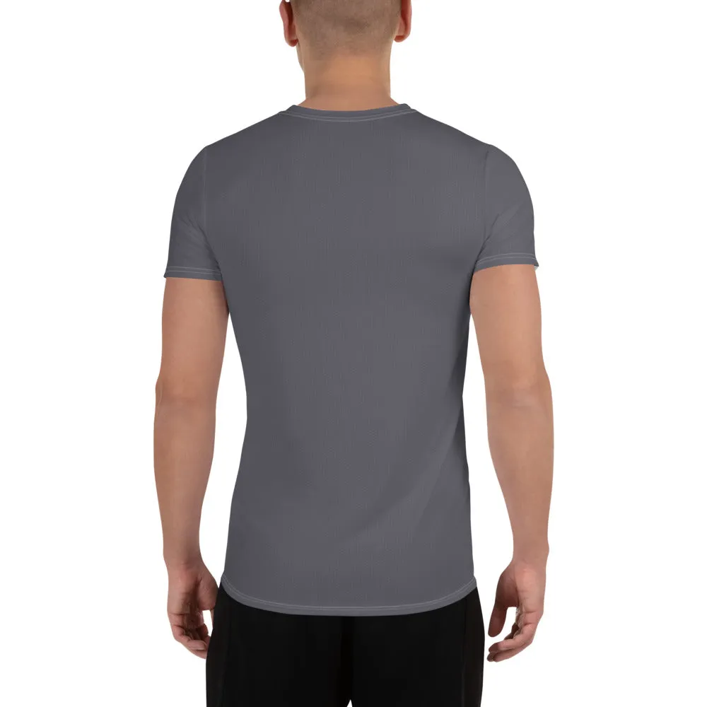 Men's Rash Guard - Lightweight Solid Color Short Sleeve Training Top - Charcoal