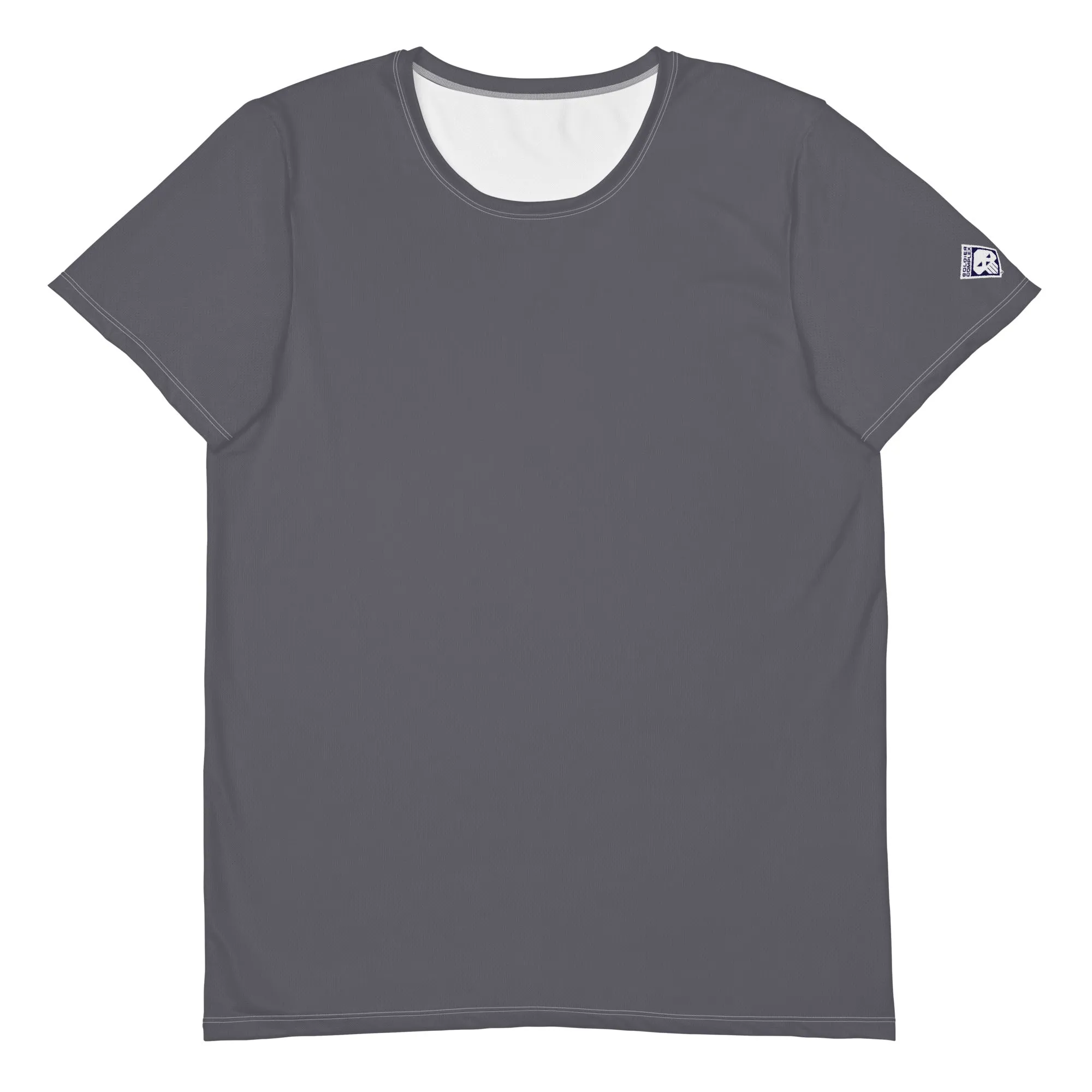 Men's Rash Guard - Lightweight Solid Color Short Sleeve Training Top - Charcoal
