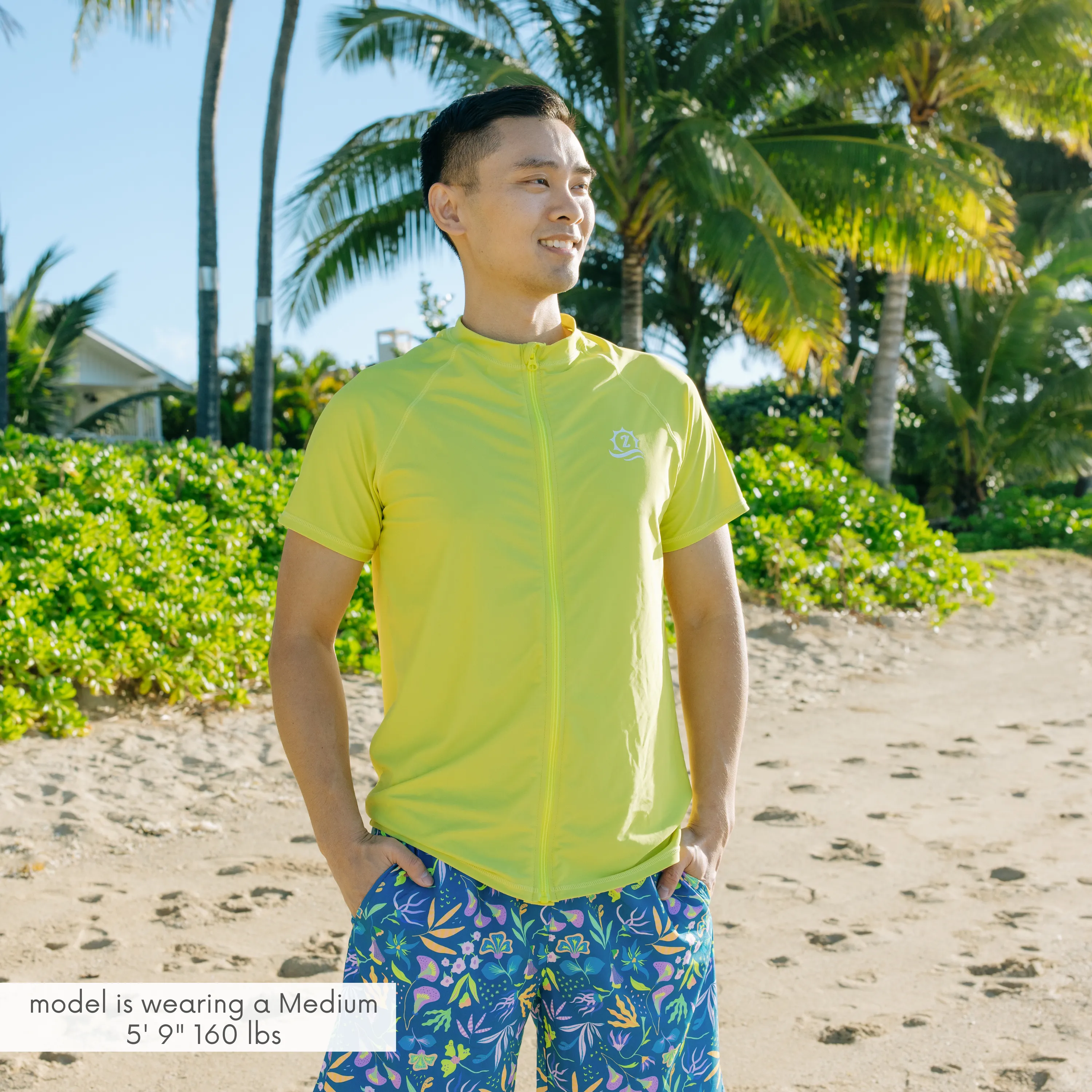Men's Short Sleeve Rash Guard | “Sulphur Yellow”