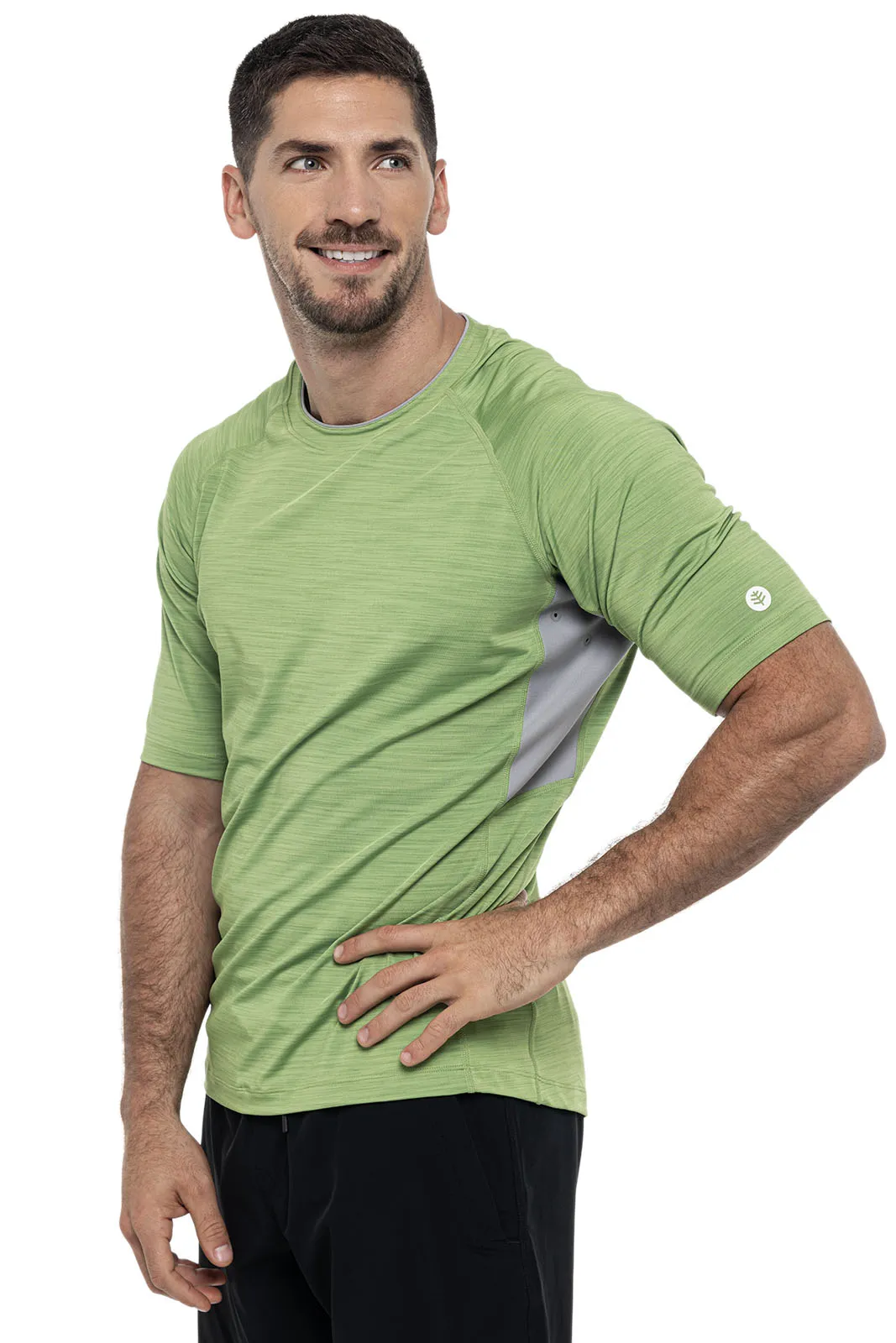 Men's Ultimate Short Sleeve Rash Guard  |  Soft Fern Line