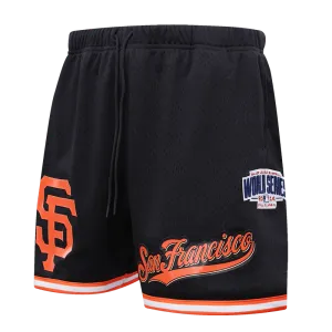 MLB SAN FRANCISCO GIANTS LOGO MEN'S MESH SHORT (BLACK)