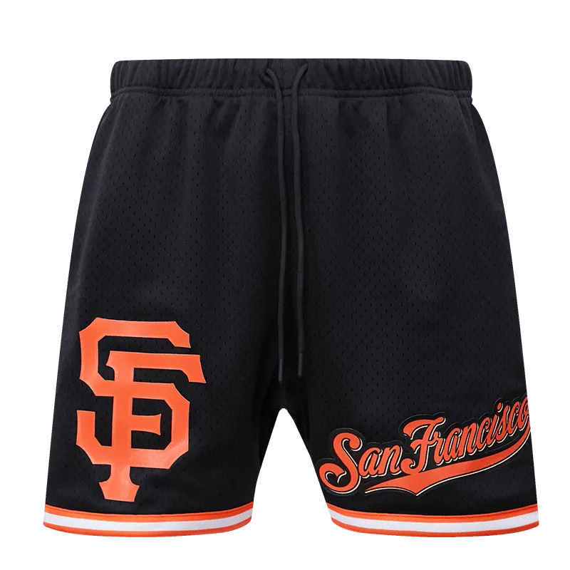 MLB SAN FRANCISCO GIANTS LOGO MEN'S MESH SHORT (BLACK)