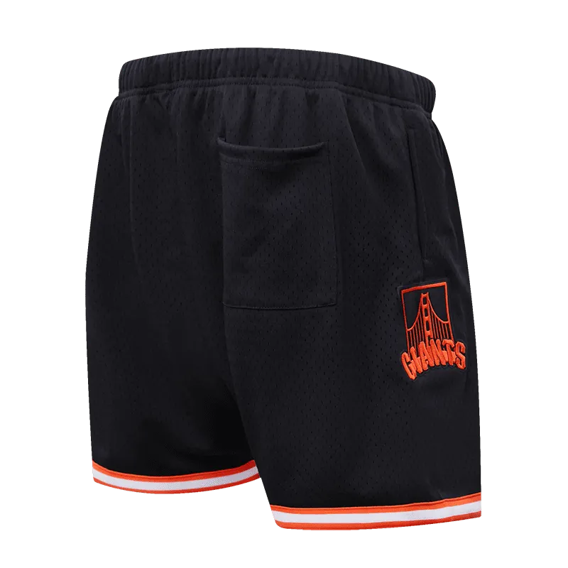 MLB SAN FRANCISCO GIANTS LOGO MEN'S MESH SHORT (BLACK)