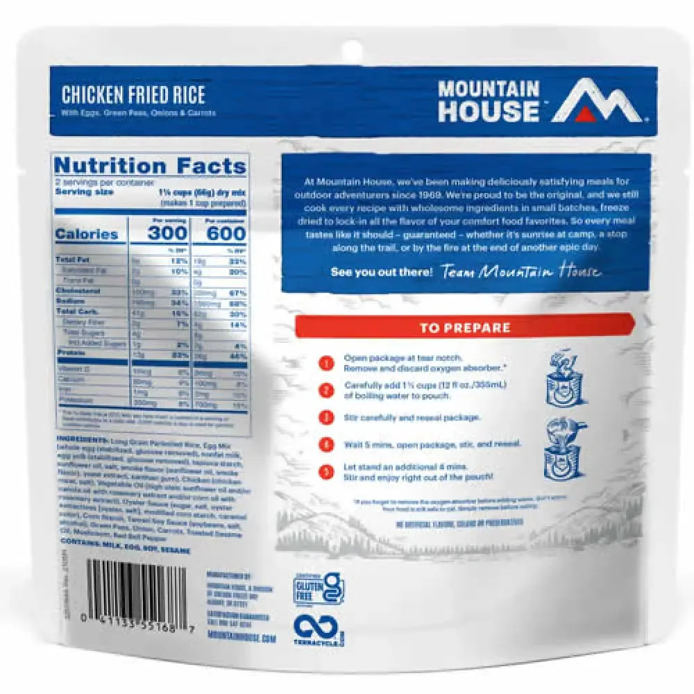 Mountain House CHICKEN FRIED RICE Pouch (2 Servings)