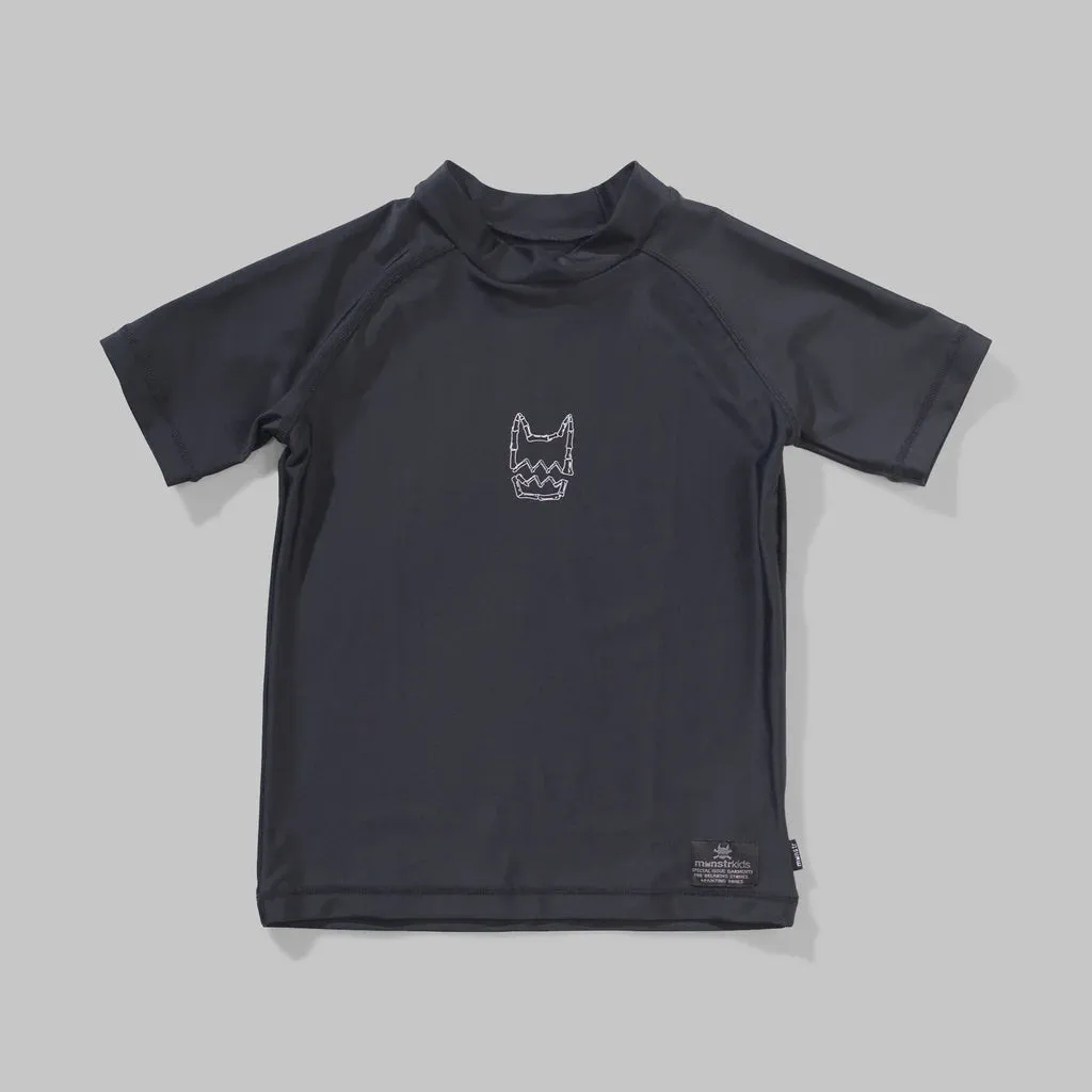 Munster Kids Logo SS Rash- Black