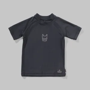 Munster Kids Logo SS Rash- Black