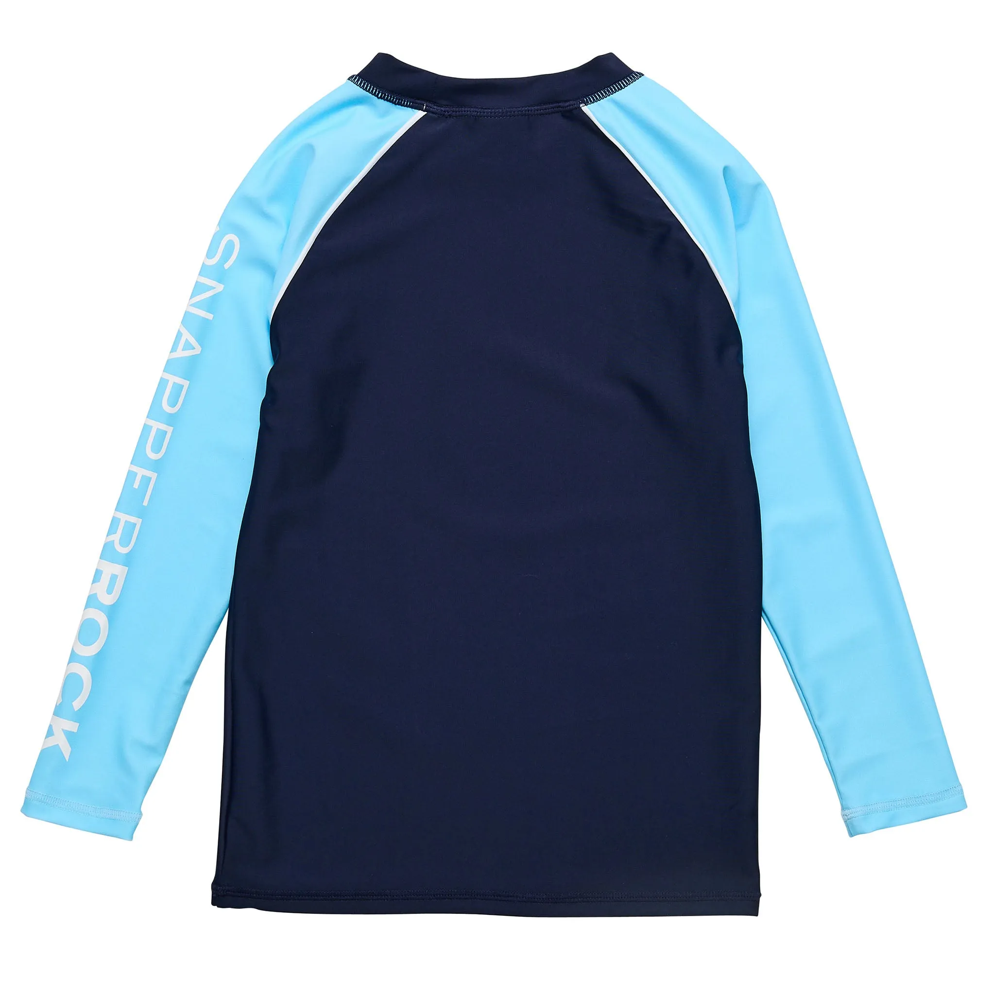 Navy Lt Blue Sleeve LS Rash Top