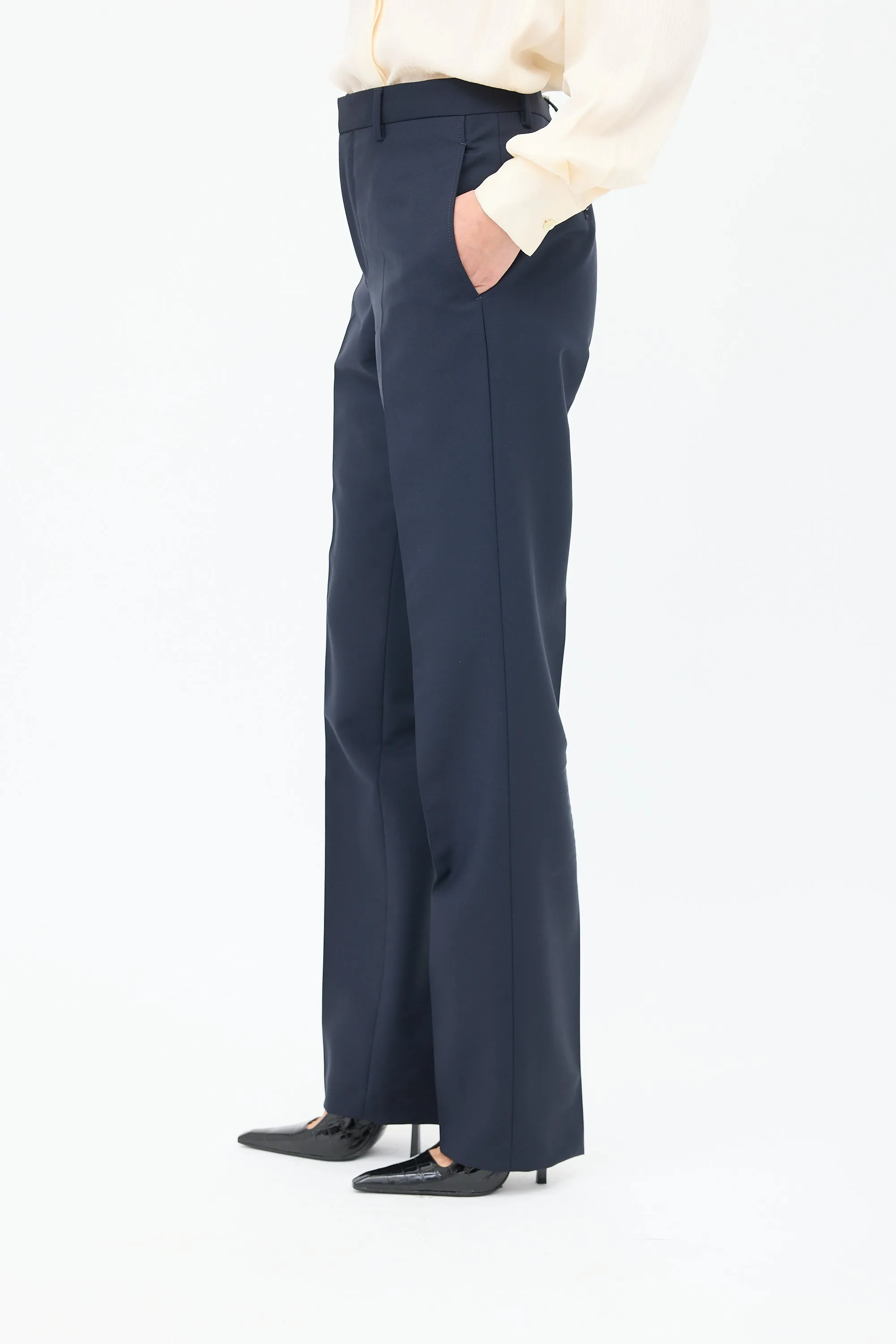 Navy Wool & Mohair Suit