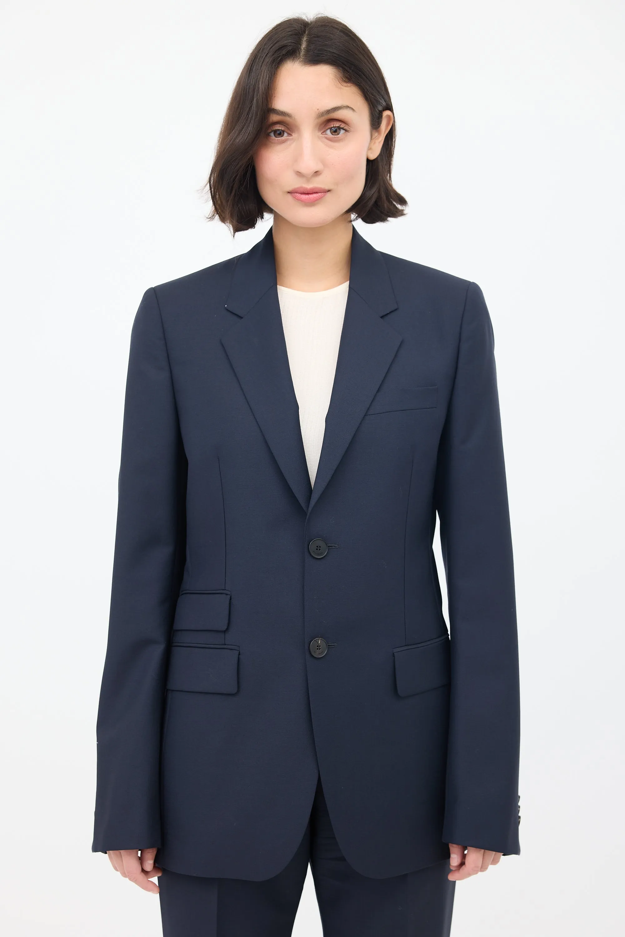 Navy Wool & Mohair Suit