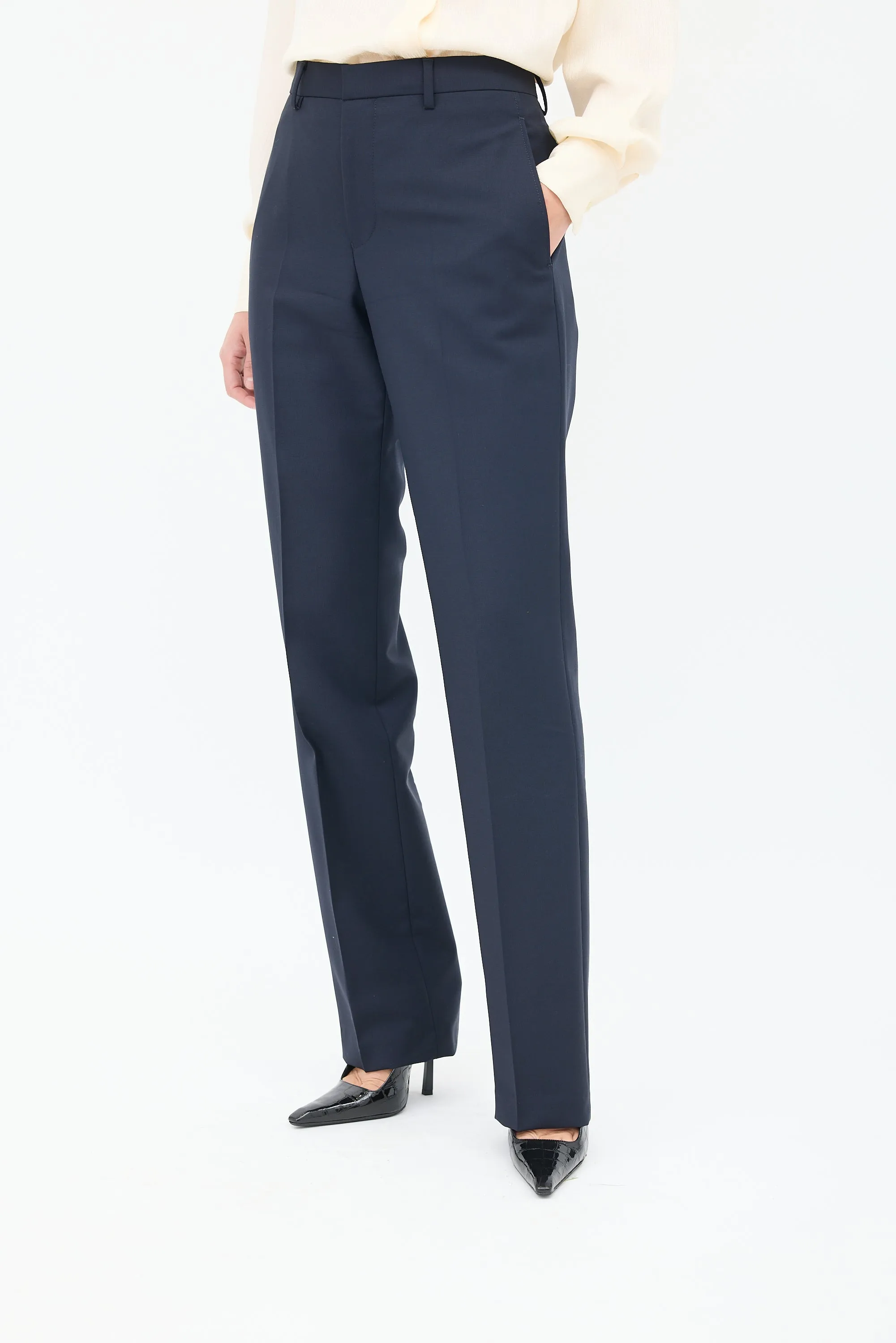 Navy Wool & Mohair Suit