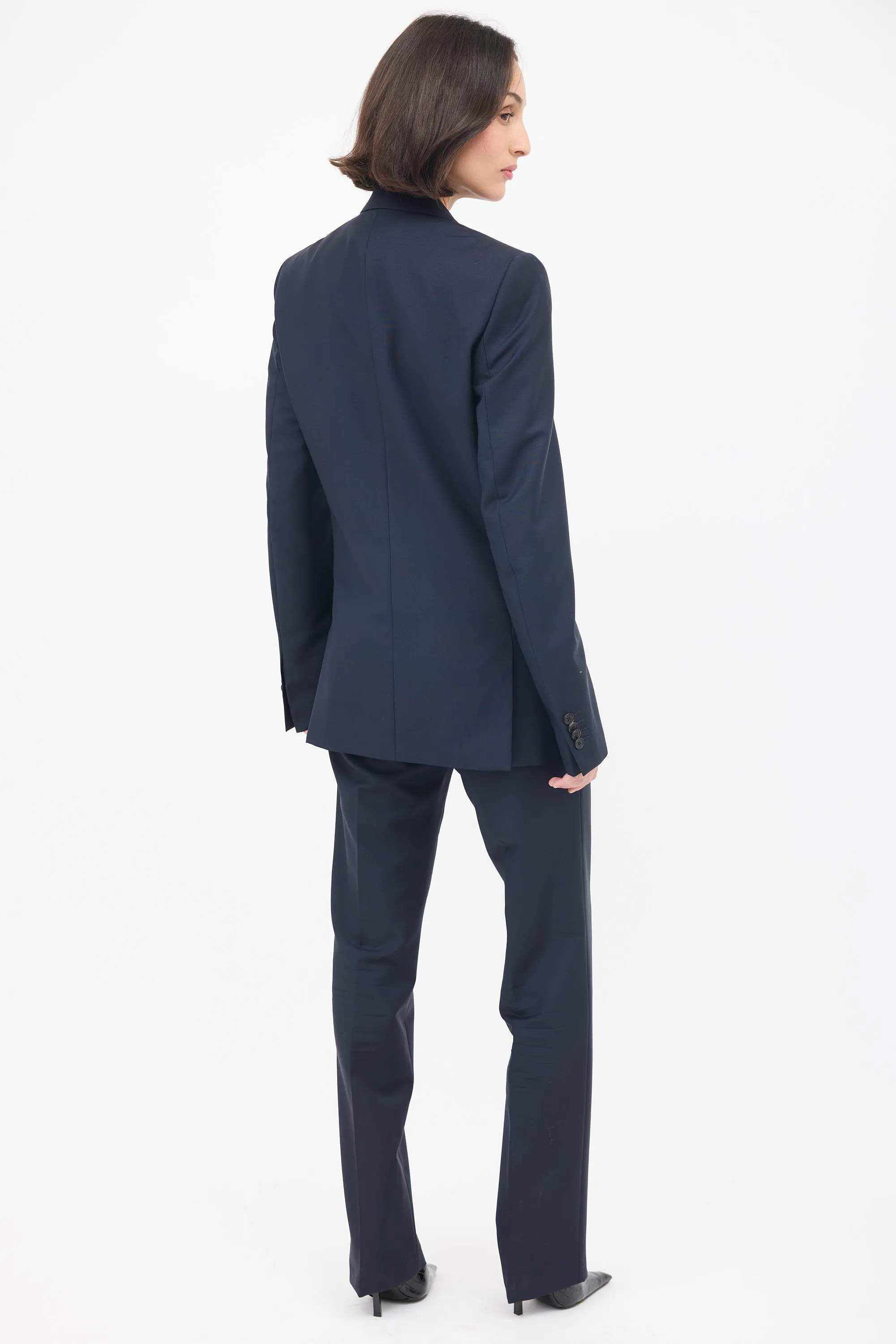 Navy Wool & Mohair Suit