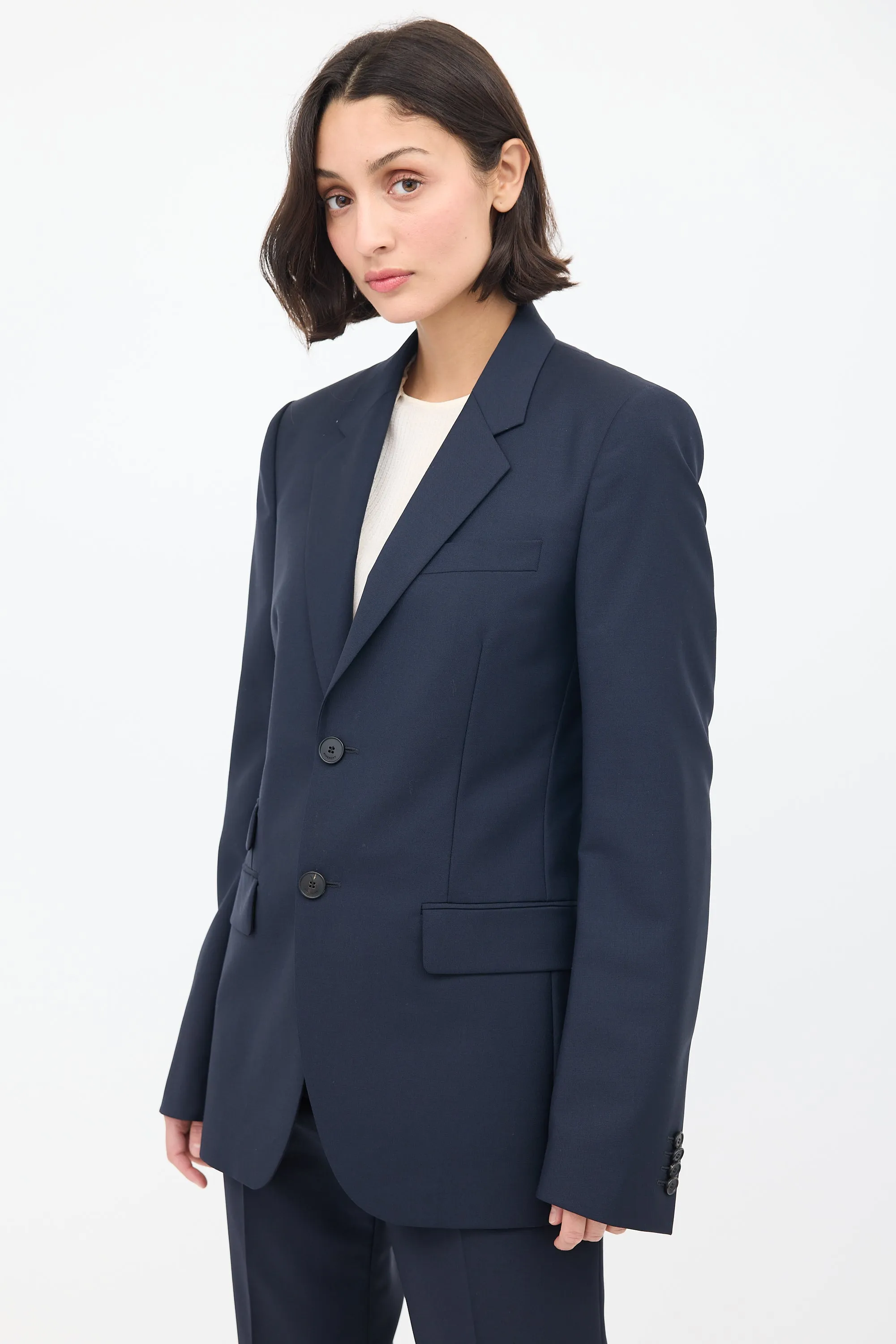 Navy Wool & Mohair Suit