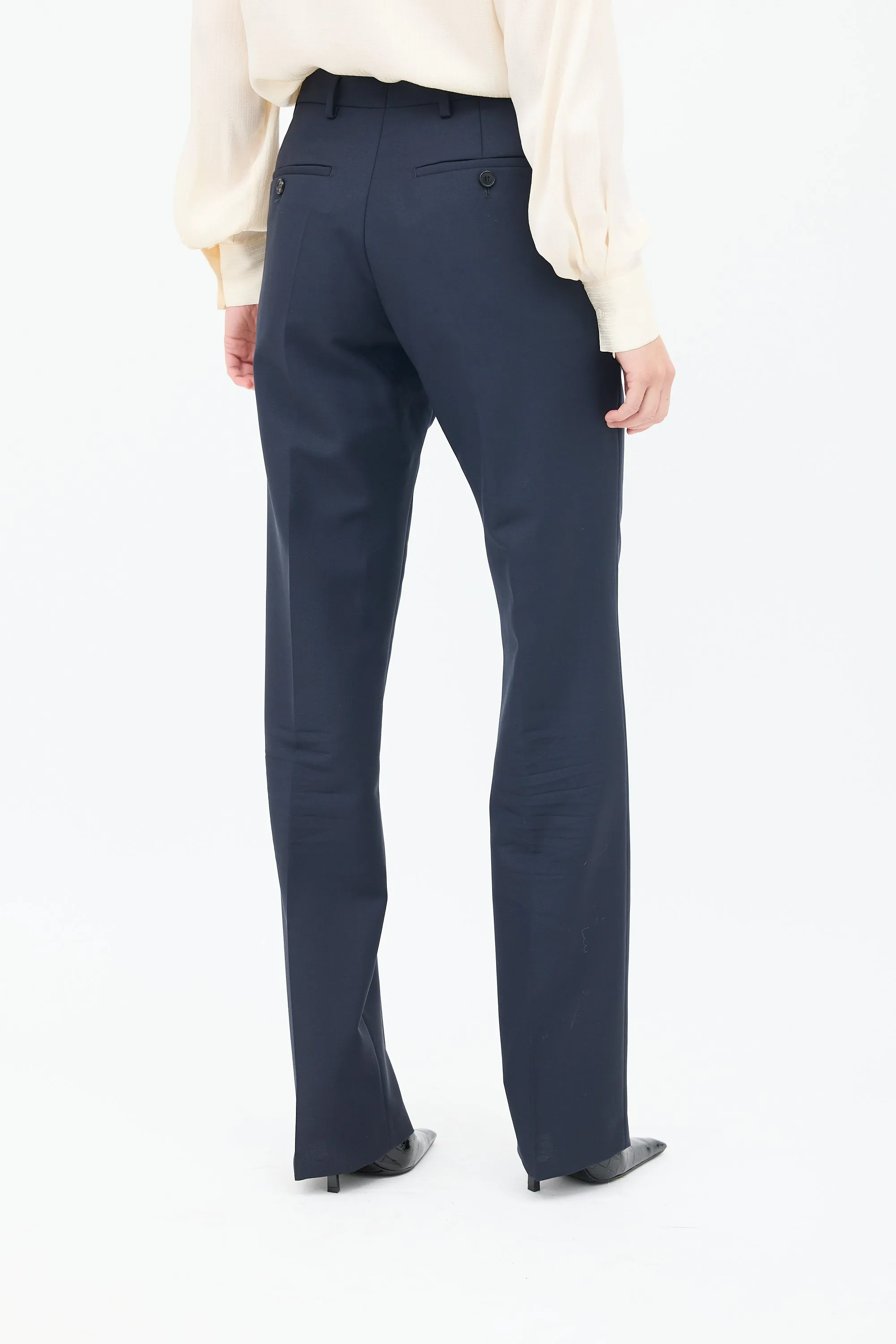 Navy Wool & Mohair Suit