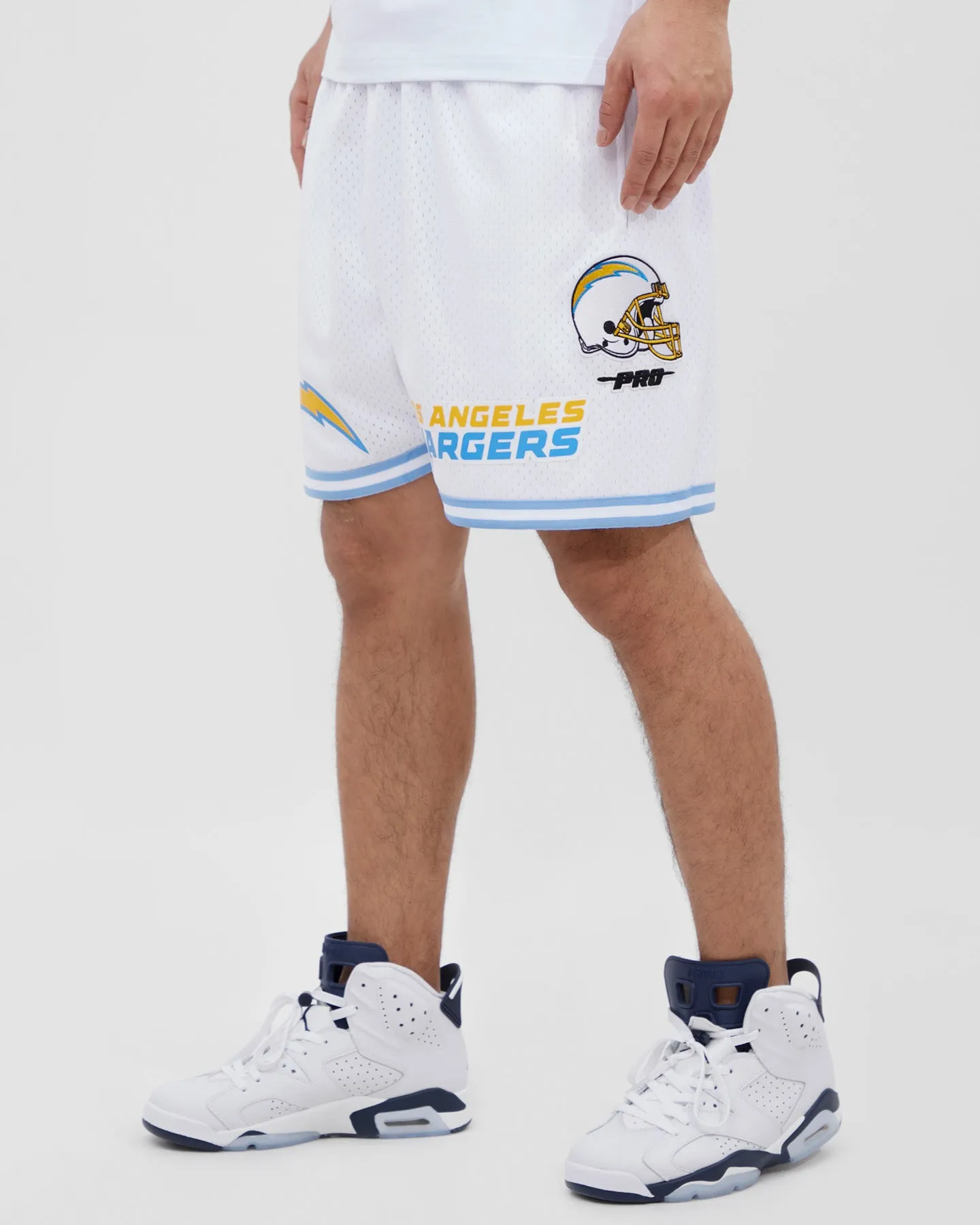 NFL LOS ANGELES ARGERS MEN'S MESH SHORT (WHITE / UNIVERSITY BLUE)
