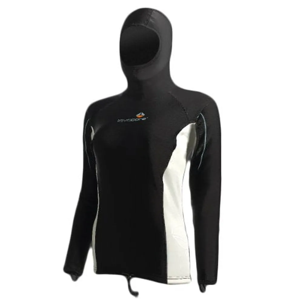 Open Box LavaCore Womens Hooded Long Sleeve Shirt (Black, 4 / XXXS)