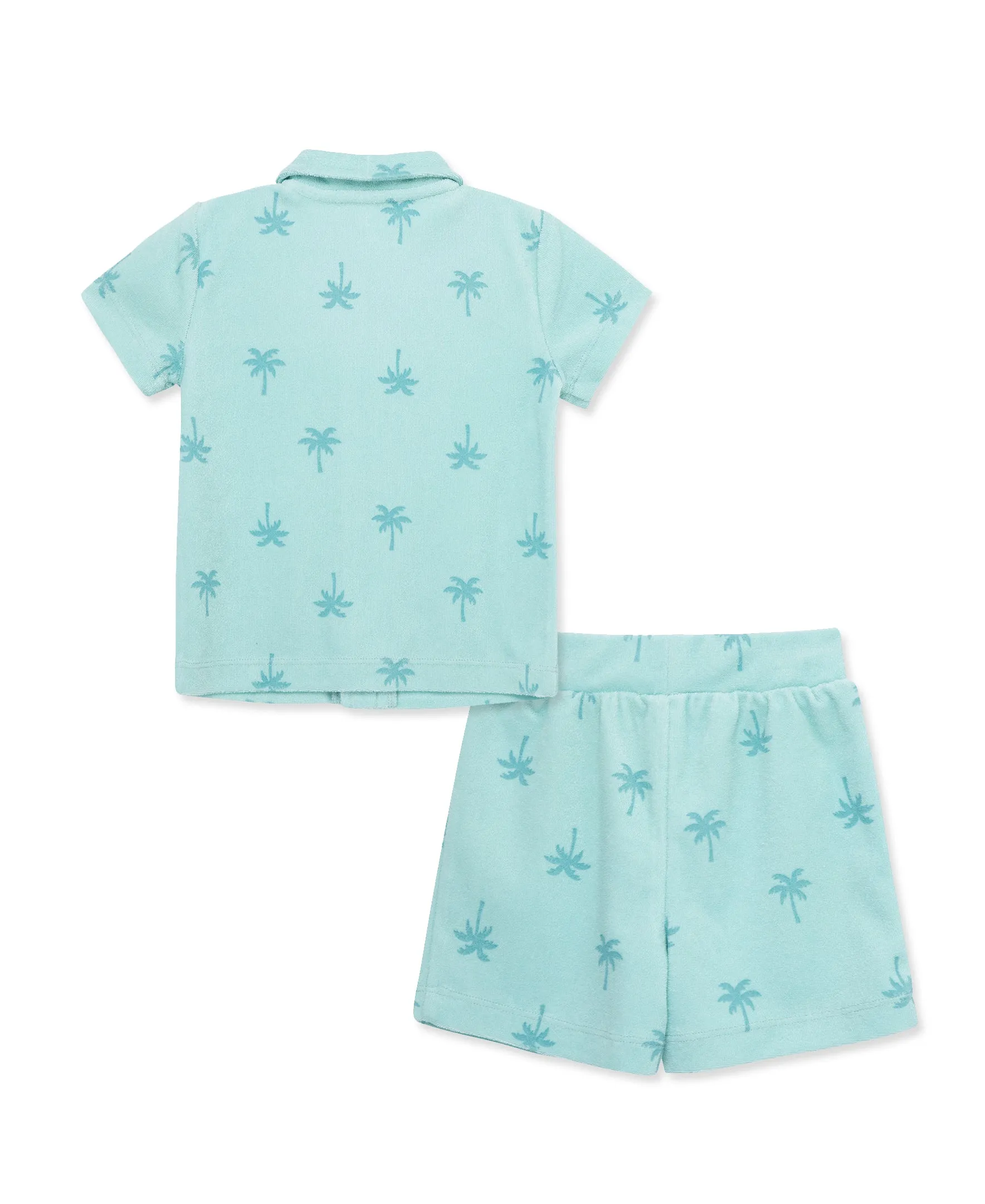 Palm Tree Terry Short Set (12M-24M)