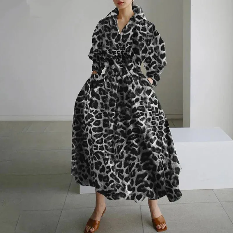 Plus Size Collared Long Maxi Dress
