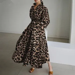 Plus Size Collared Long Maxi Dress