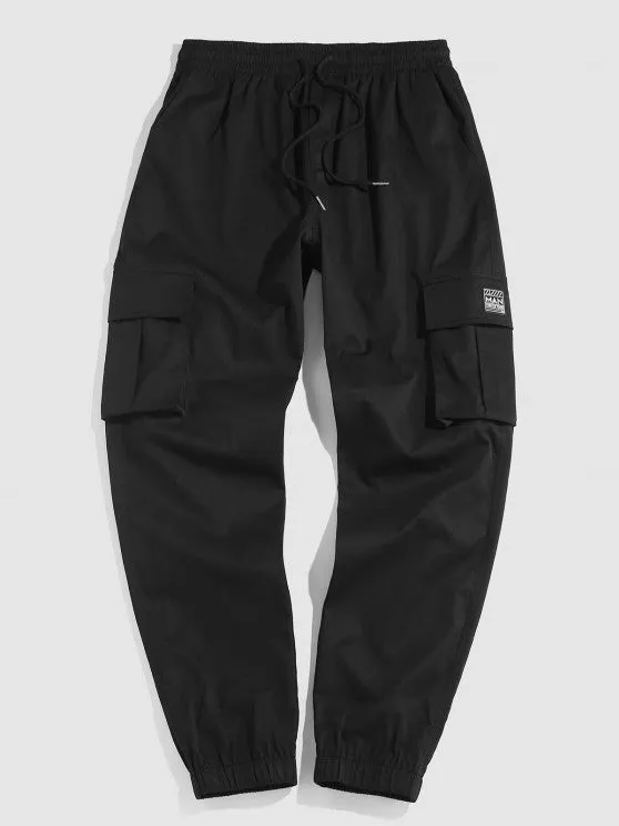 Printed Polo Sweatshirt And Cargo Pants Set