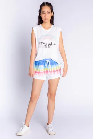 RAINBOW SUNSETS TIE DYE SHORTS SET
