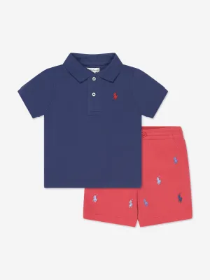 Ralph Lauren Baby Boys Polo Shirt And Shorts Set in Navy