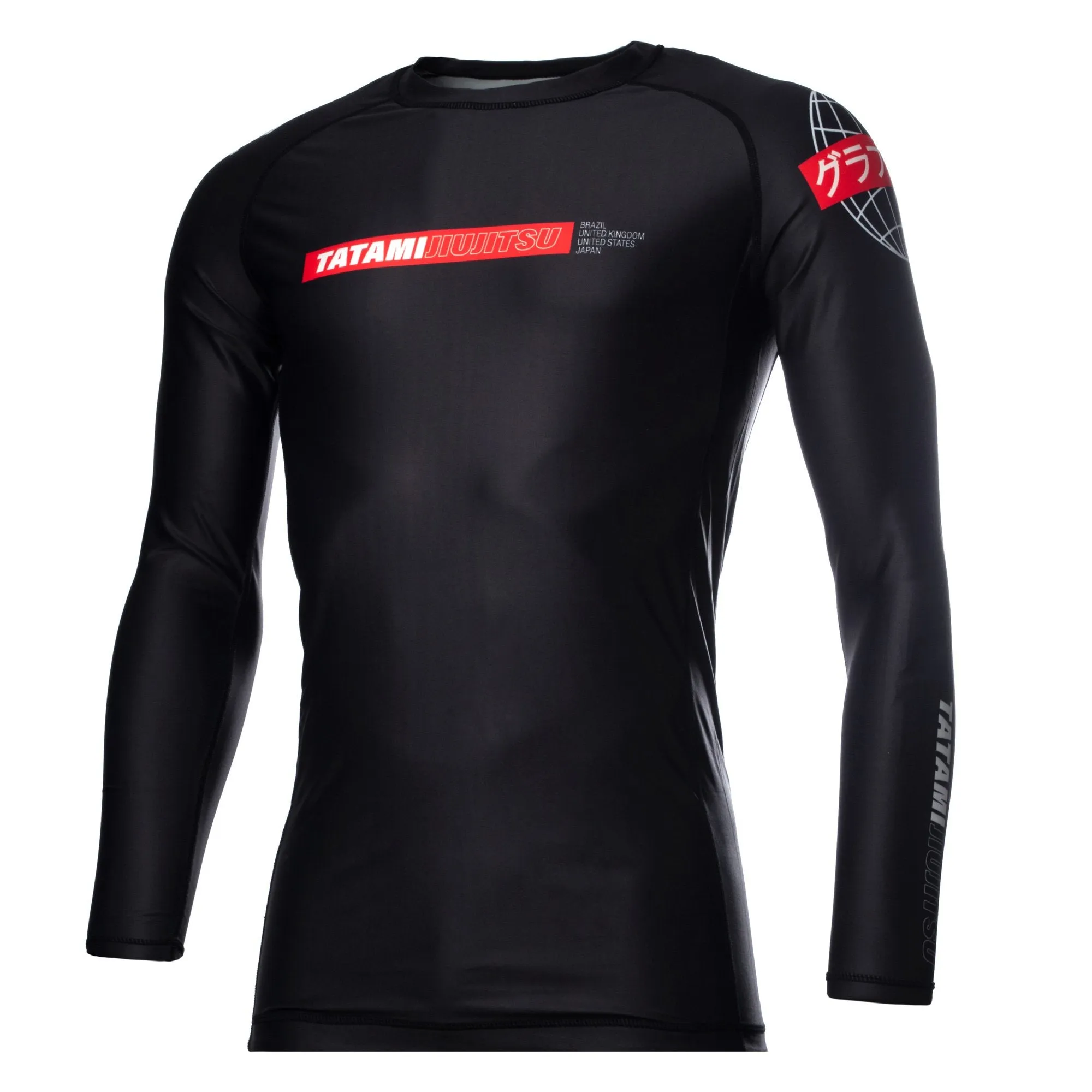 Rash Guard - Tatami Fightwear -  'Global' - Langærmet - Sort