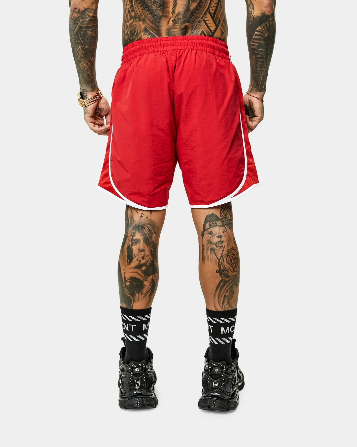 Saint Morta Icarus Vintage Running Shorts Red
