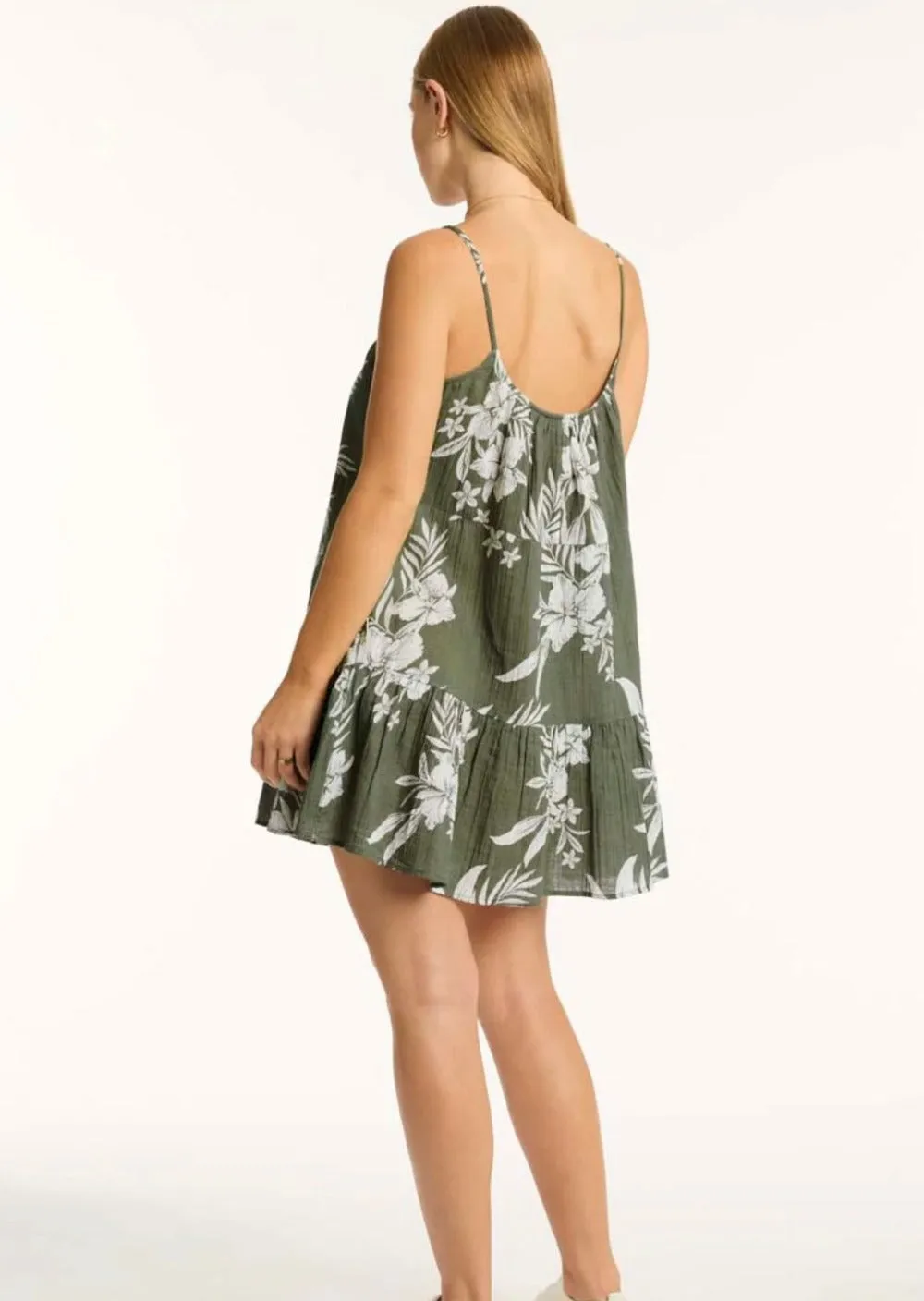 Sea Level Aloha Short Sundress Khaki