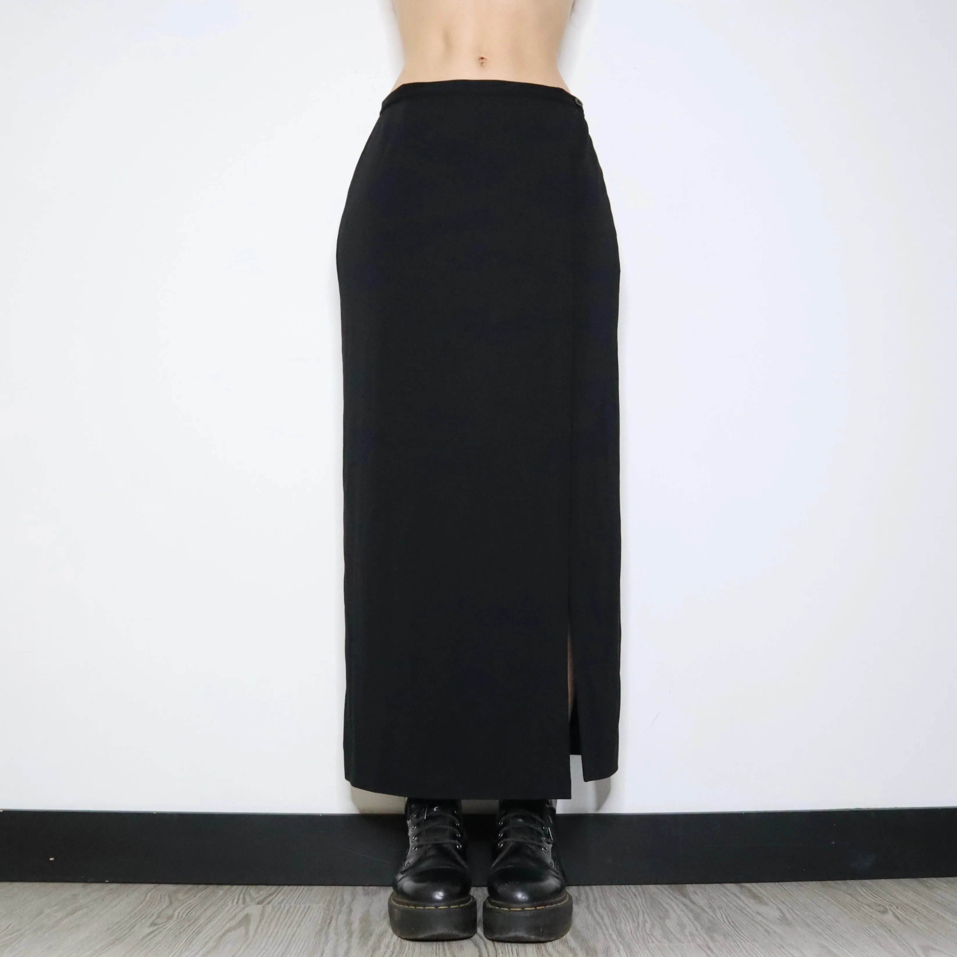 Slinky Black Maxi Skirt (S-M) 
