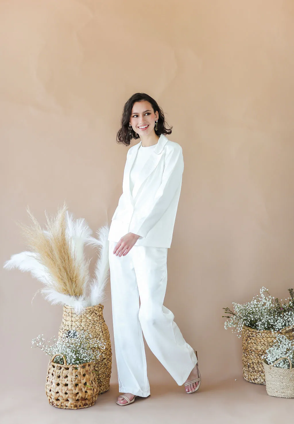 Special White Shimmer Blazer