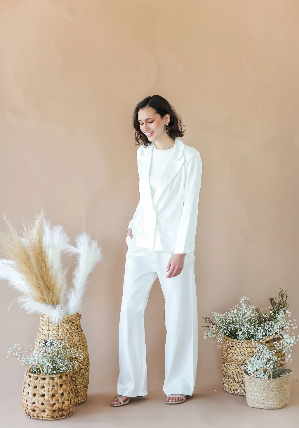 Special White Shimmer Blazer