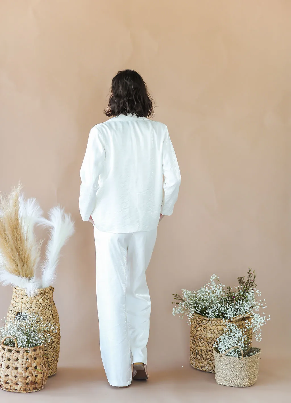 Special White Shimmer Blazer