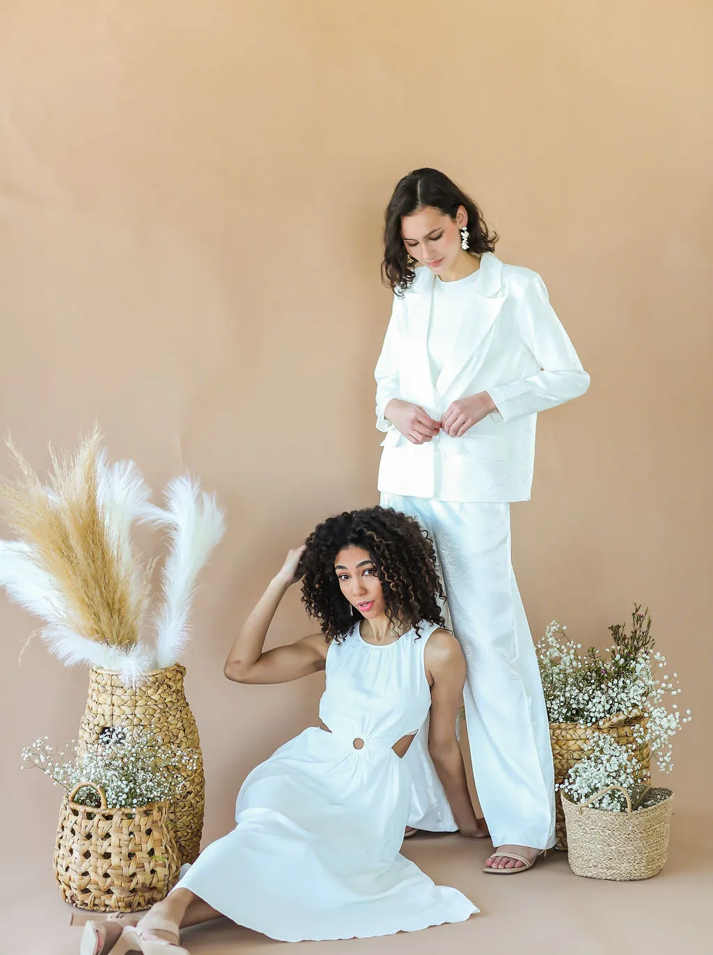 Special White Shimmer Blazer