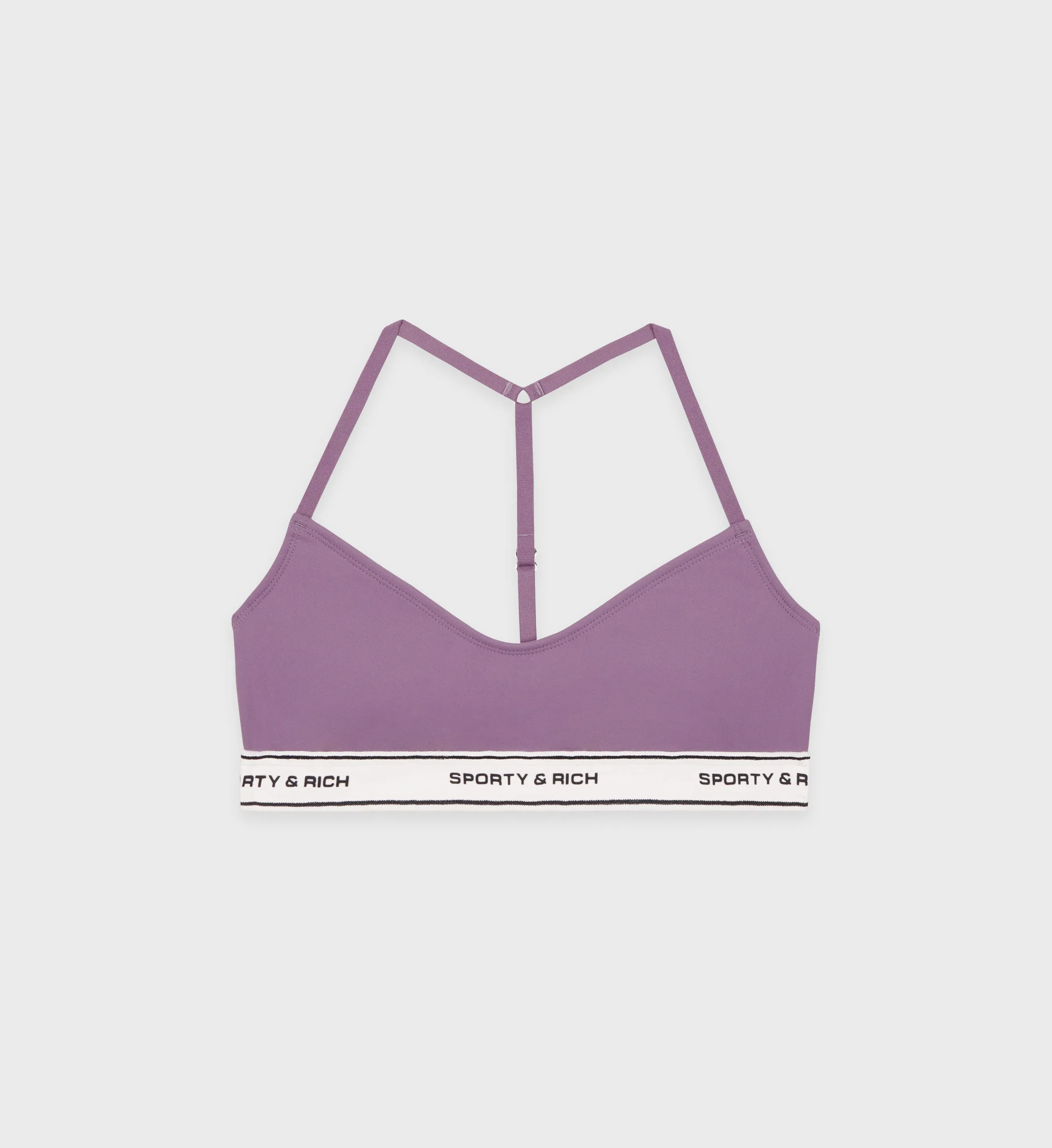 SR Bold Sports Bralette - Eggplant/Off White