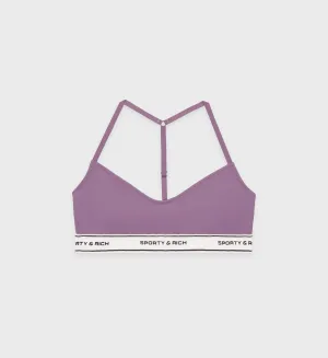 SR Bold Sports Bralette - Eggplant/Off White