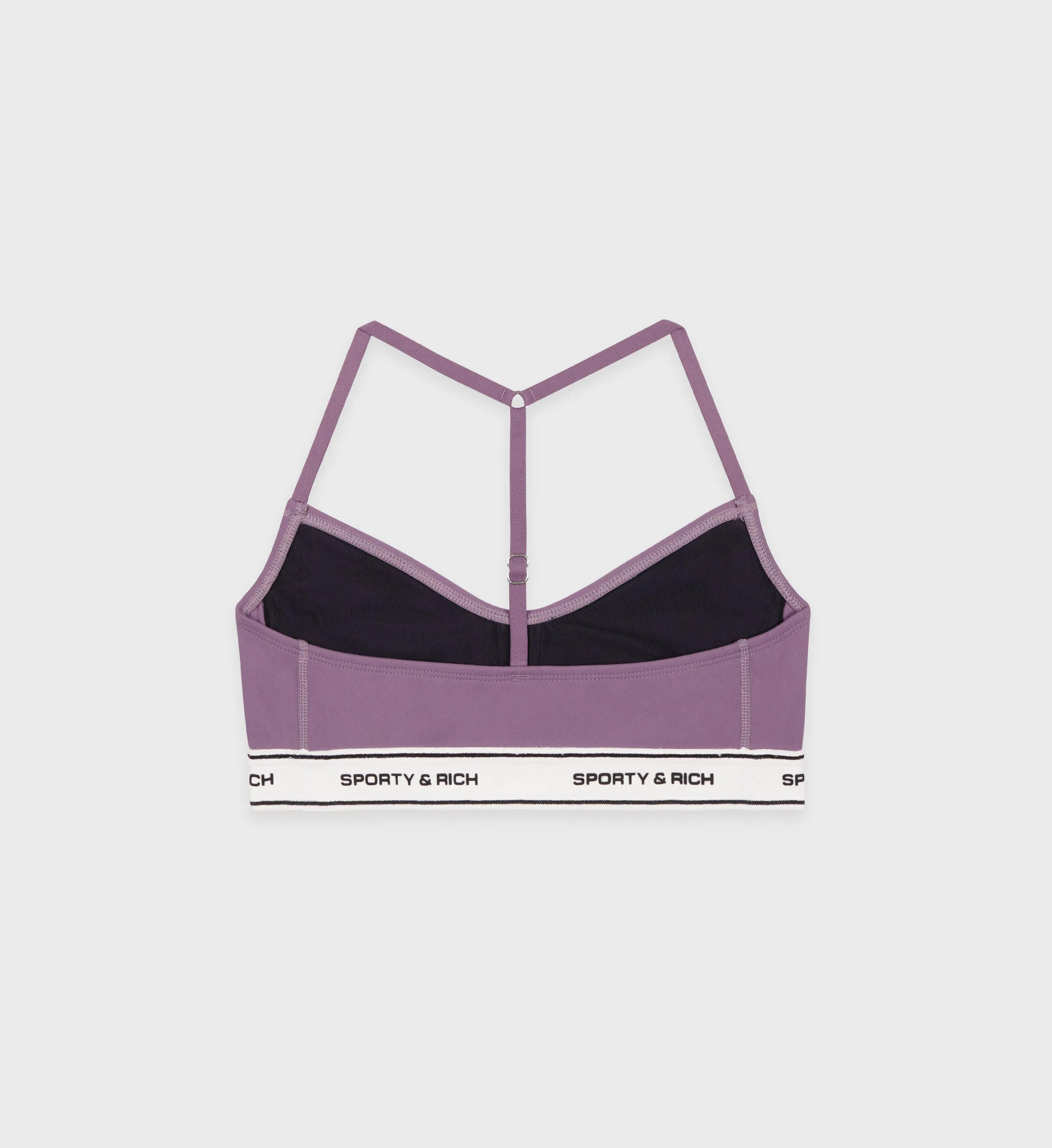SR Bold Sports Bralette - Eggplant/Off White