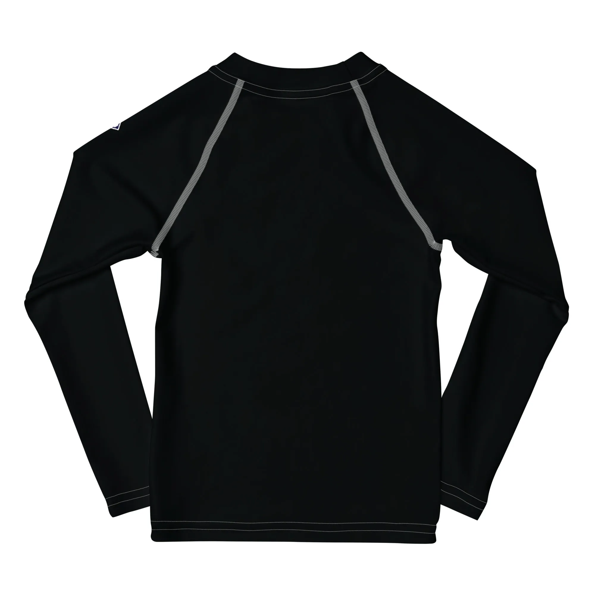 Street-Ready Style: Boys' Solid Color Rash Guards for Fun - Noir
