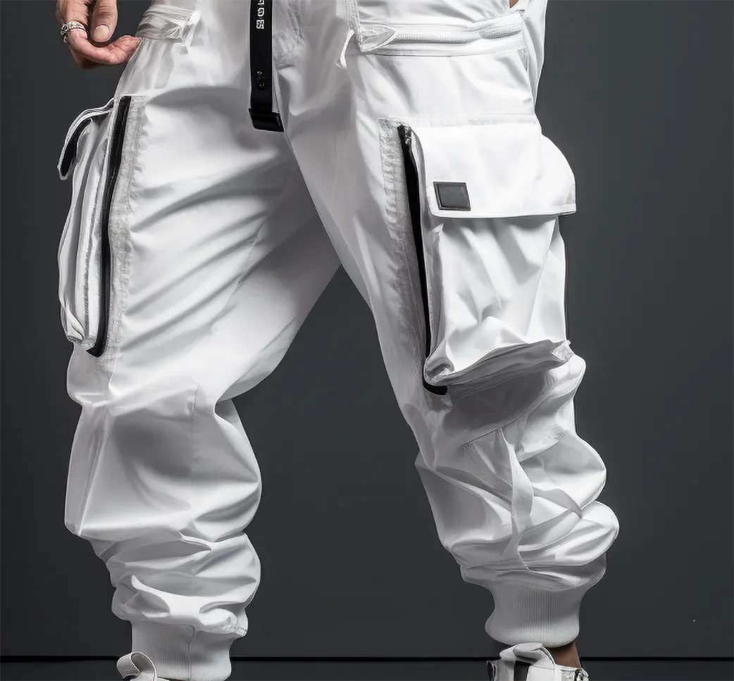 Streetwear White Cargo Pants
