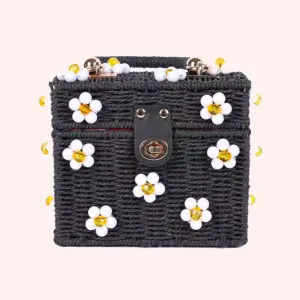 The Daisy Classic Bag - Black/White