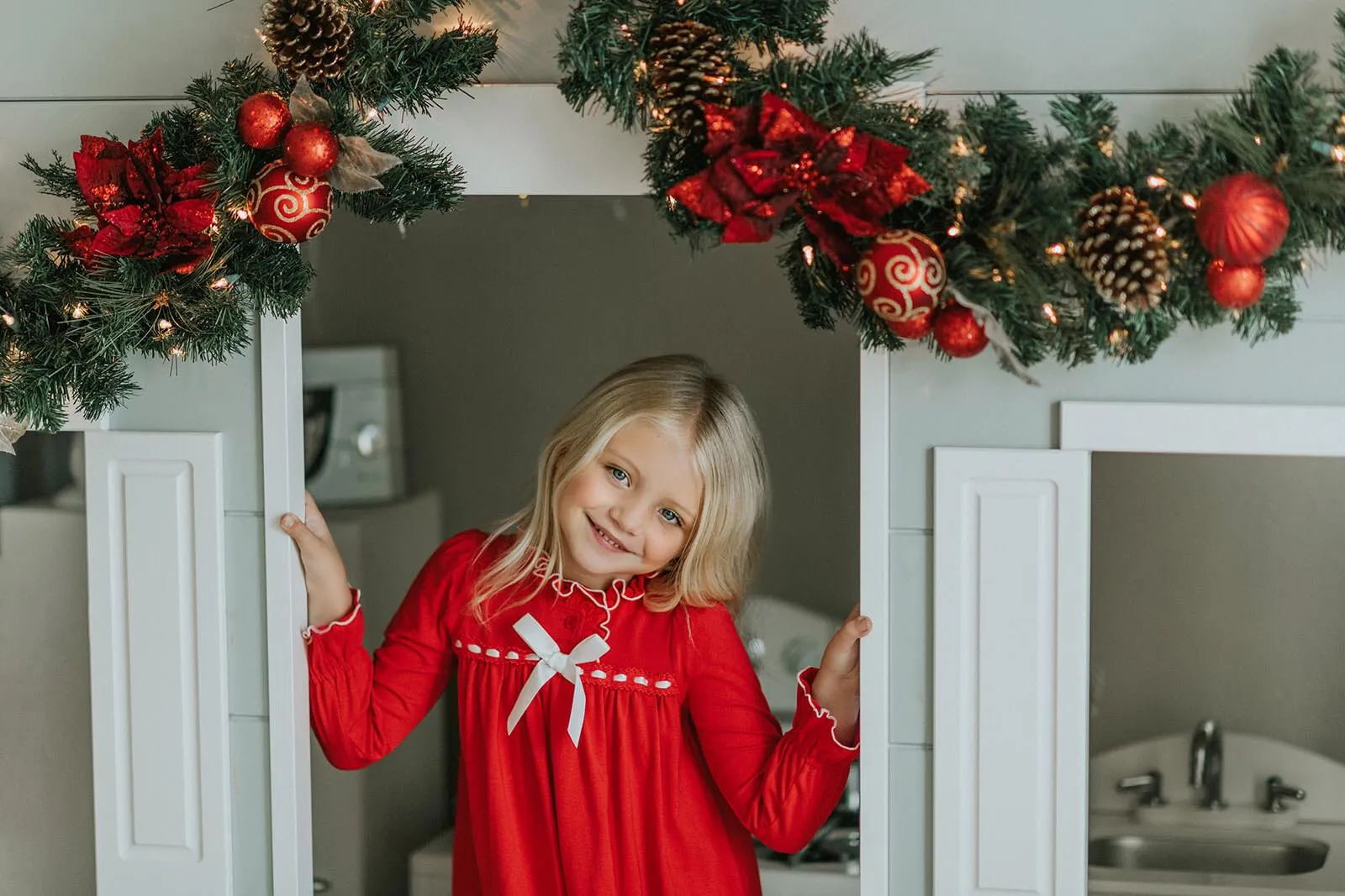 The Original Clara Nutcracker Christmas Gown Long Sleeve in Red