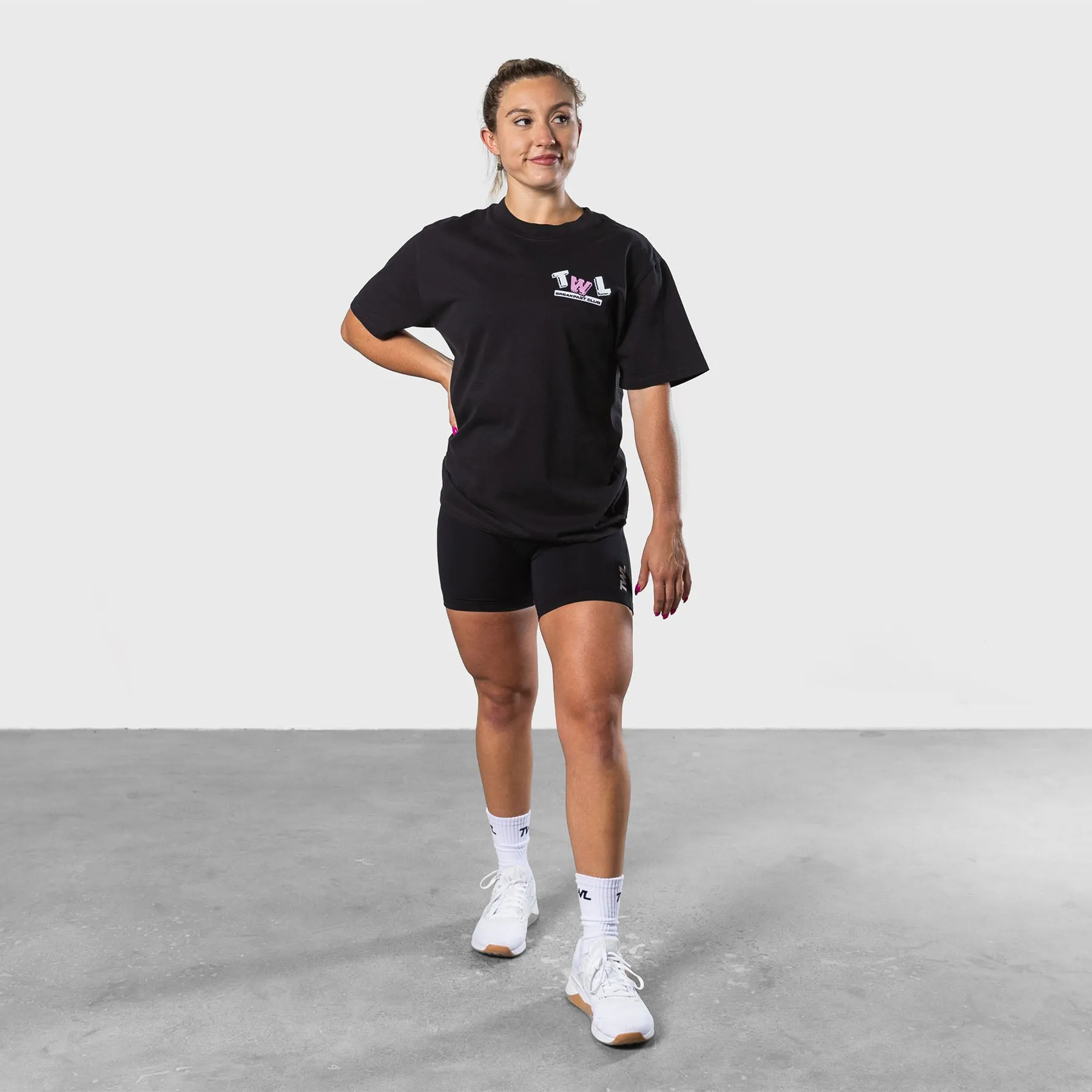 TWL - LIFESTYLE OVERSIZED T-SHIRT - MUSCLE MUNCH - WASHED BLACK