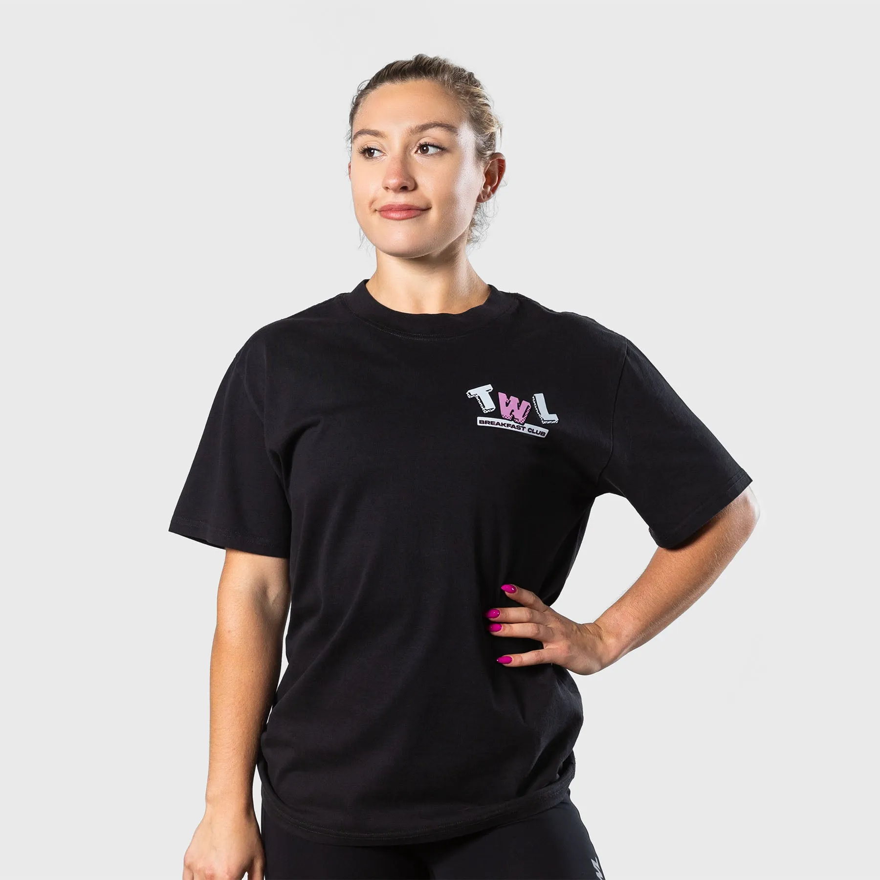 TWL - LIFESTYLE OVERSIZED T-SHIRT - MUSCLE MUNCH - WASHED BLACK