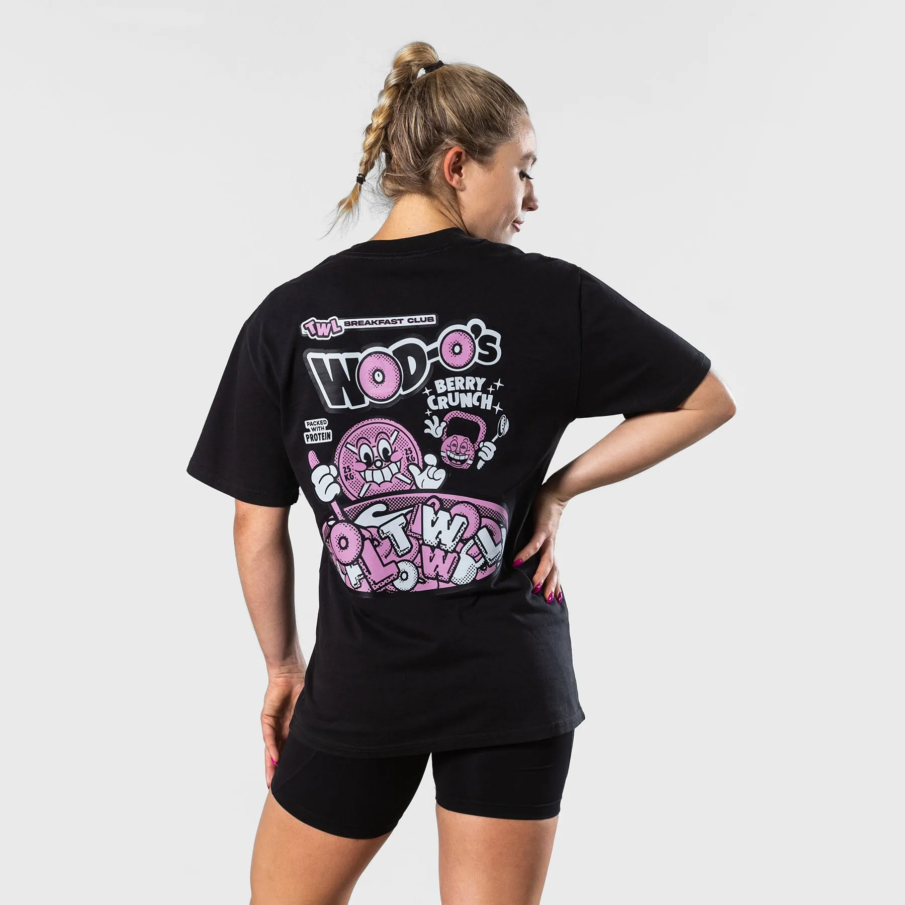 TWL - LIFESTYLE OVERSIZED T-SHIRT - MUSCLE MUNCH - WASHED BLACK