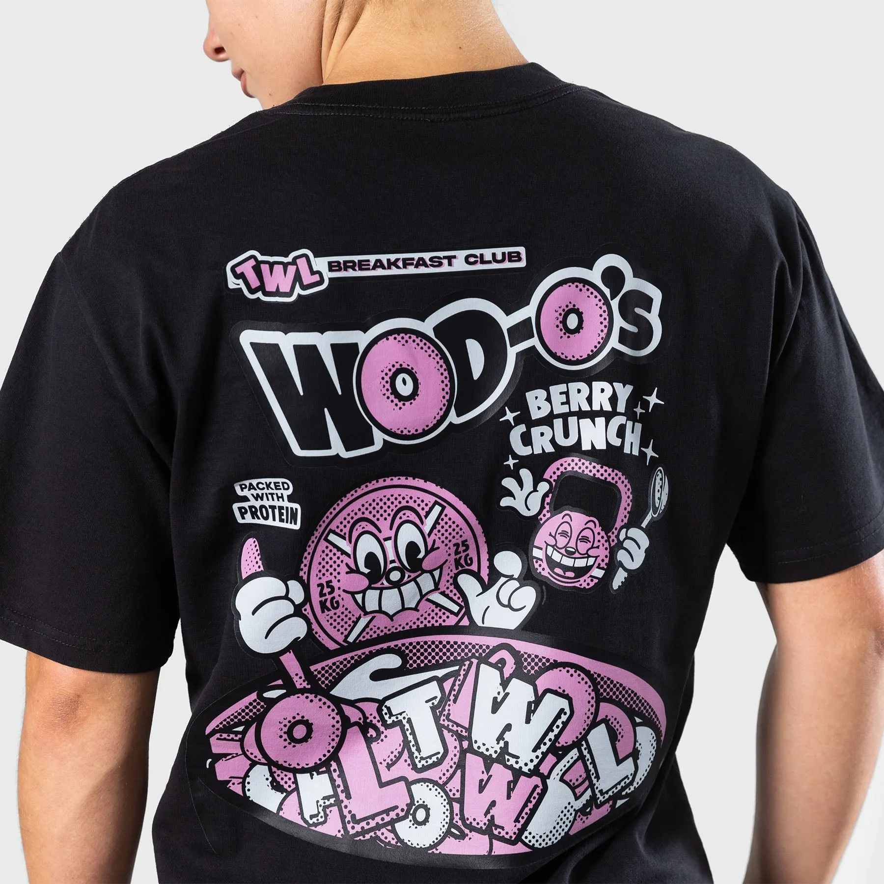 TWL - LIFESTYLE OVERSIZED T-SHIRT - MUSCLE MUNCH - WASHED BLACK